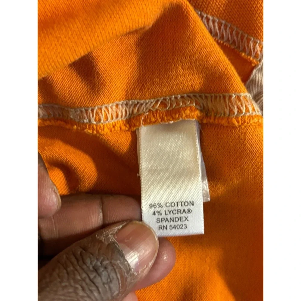 Banana Republic Fitted Polo Shirt Size L Fitted Orange Short Sleeve Cotton Mens